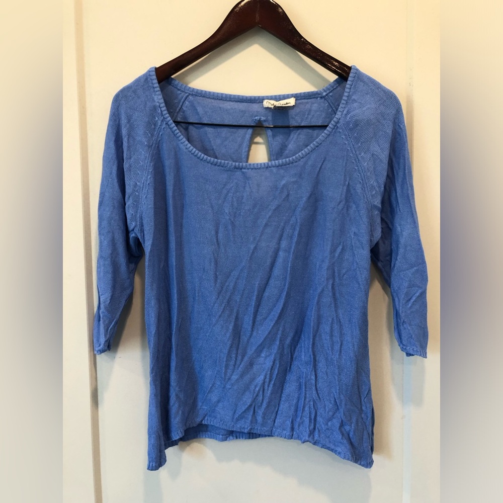 Blue Michael Brandon sweater keyhole back